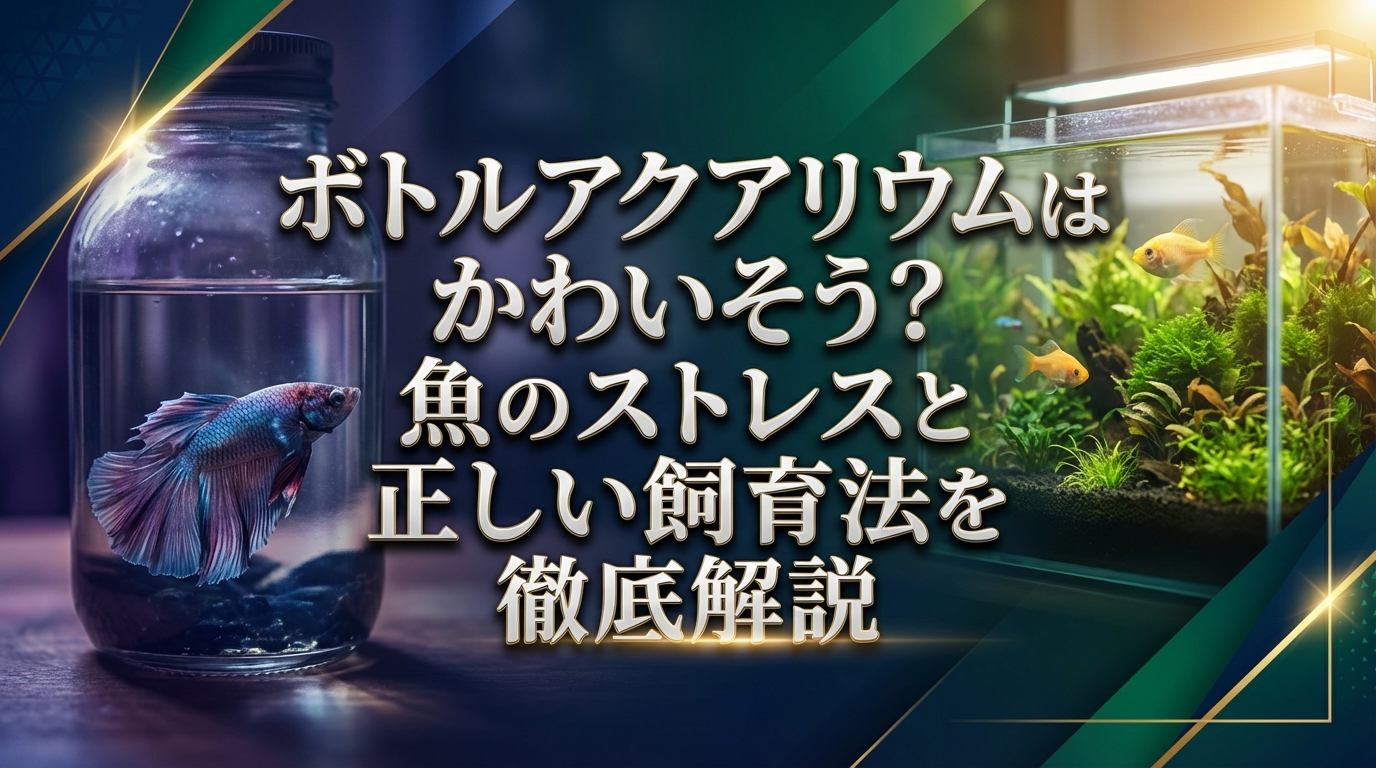 ボトルアクアリウムはかわいそう？魚のストレスと正しい飼育法を徹底解説