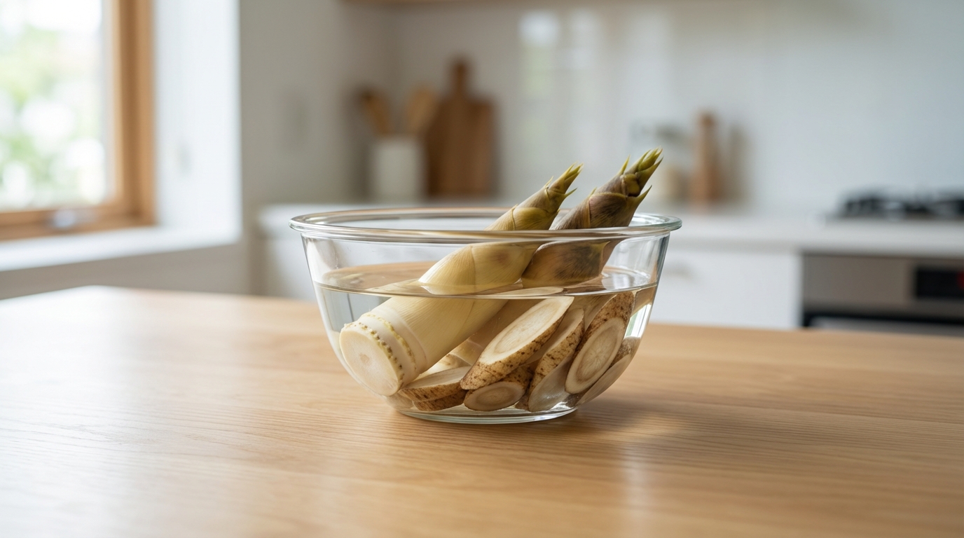 【方法①】水漬け法|道具不要で最もシンプルなアク抜き