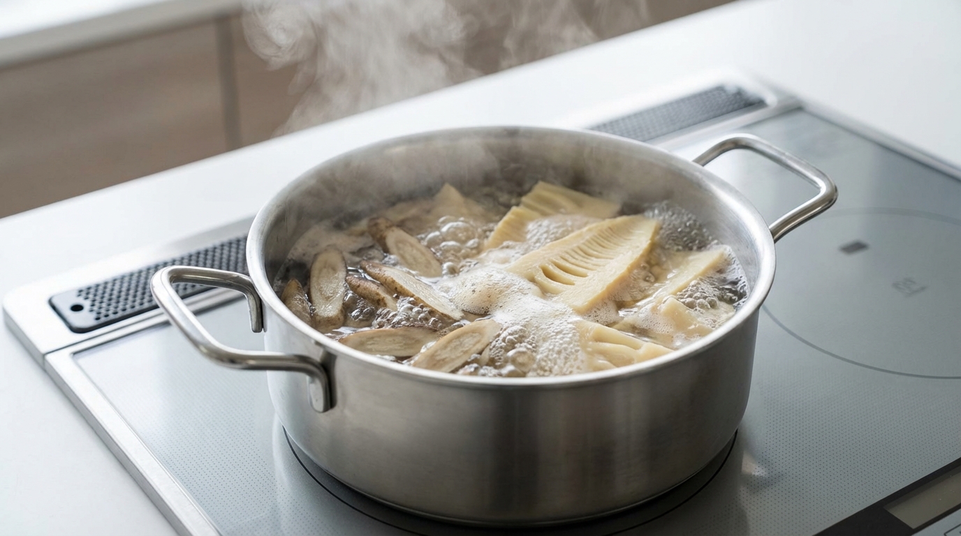 【方法②】煮沸法|最速で確実にアク抜きする方法