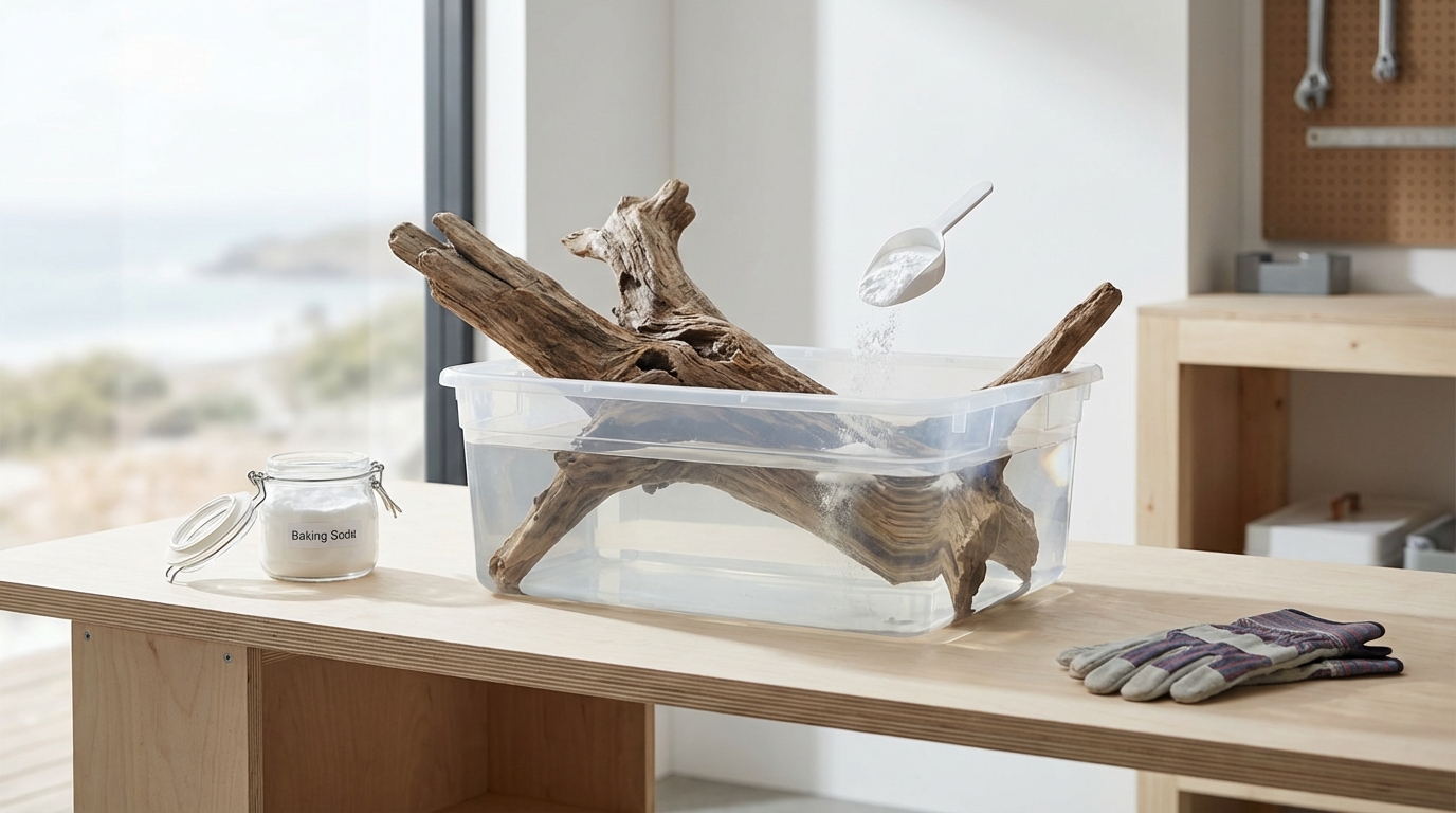 【方法③】重曹法|大型流木のアク抜きにおすすめ