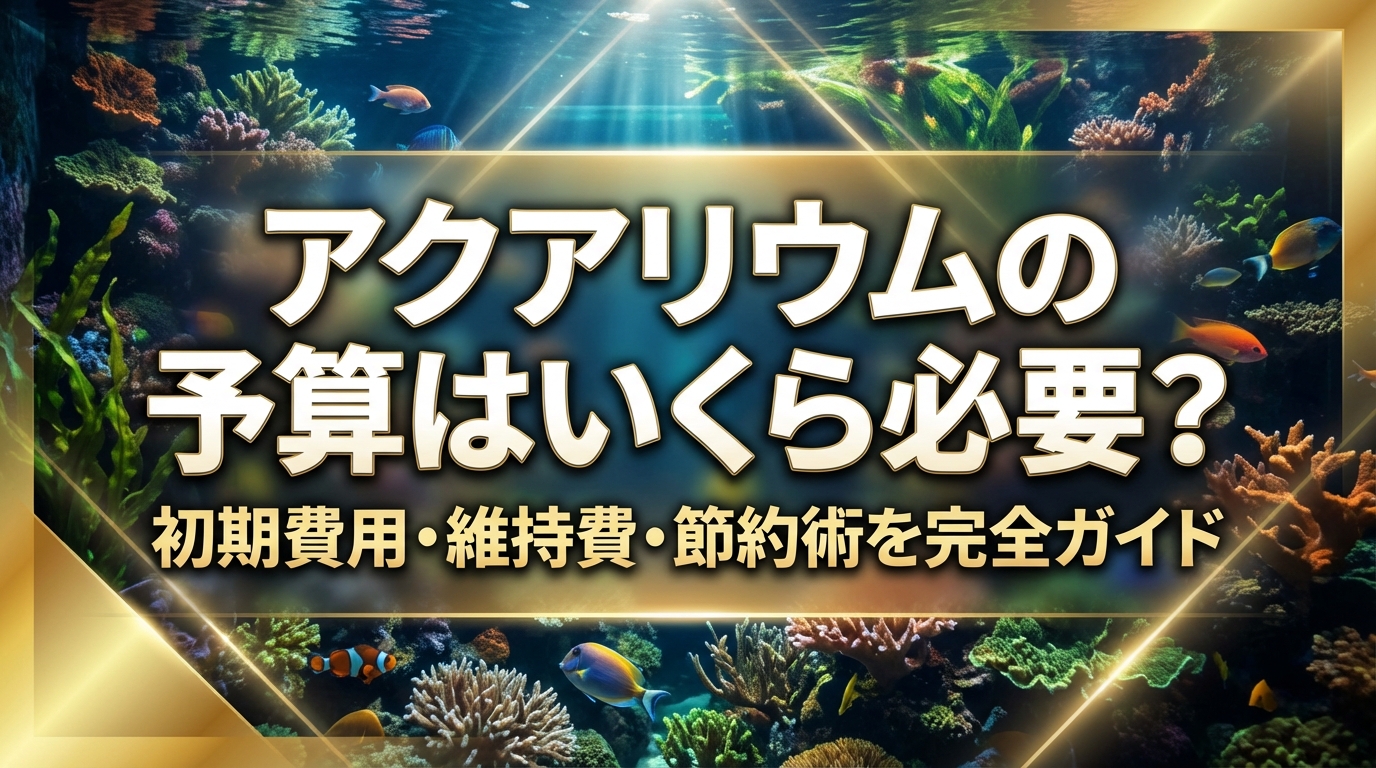 アクアリウムの予算はいくら必要？初期費用・維持費・節約術を完全ガイド