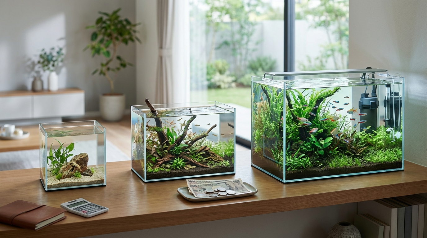 【結論】アクアリウムの予算は1万円〜5万円が目安