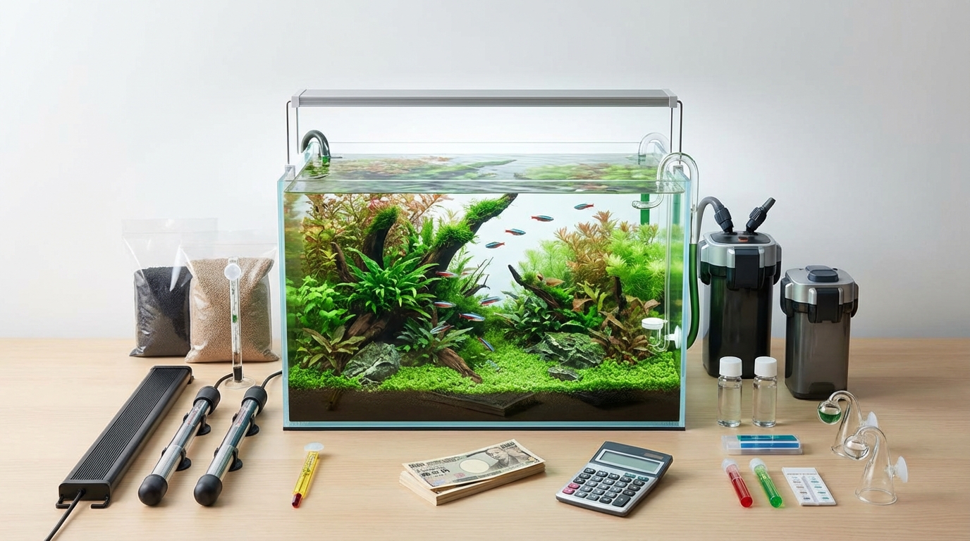 アクアリウムの初期費用を徹底解説｜必要な機材と価格内訳