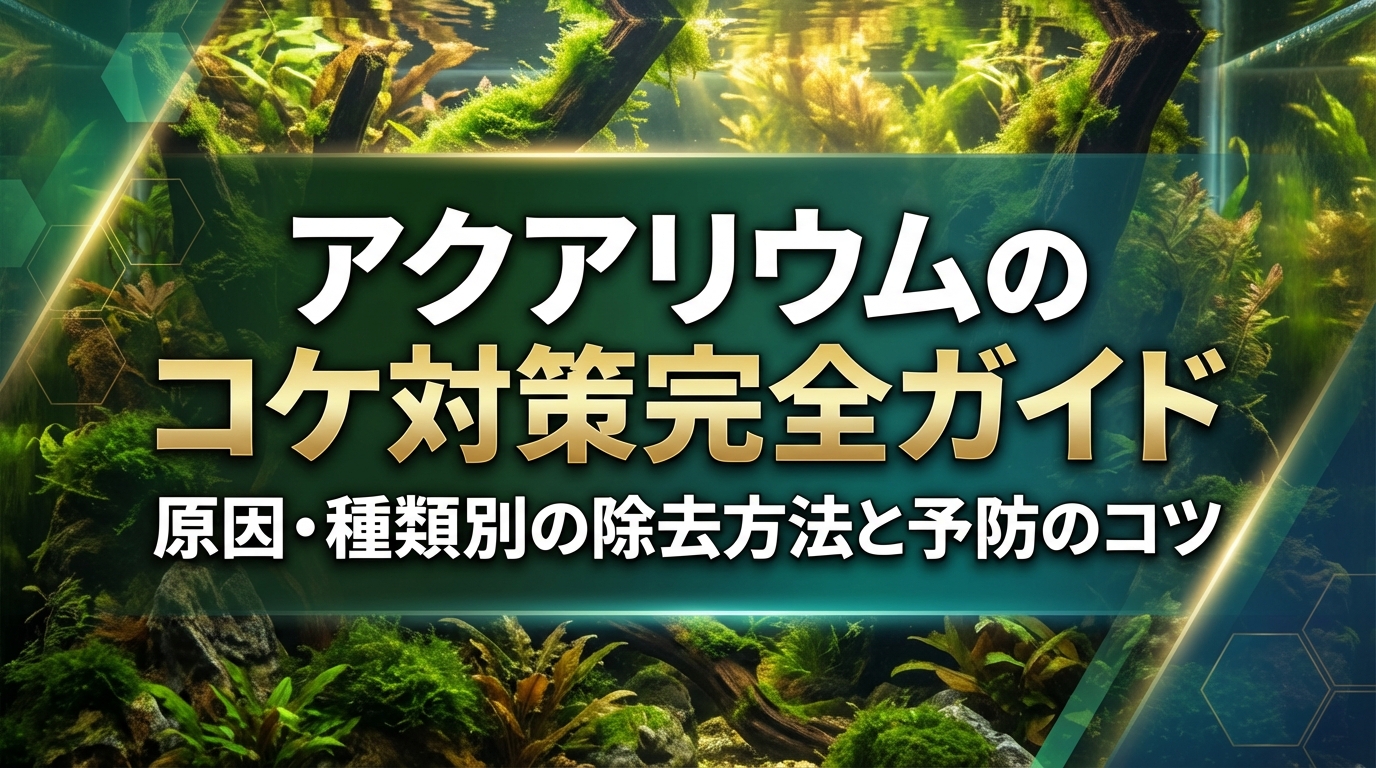アクアリウムのコケ対策完全ガイド|原因・種類別の除去方法と予防のコツ