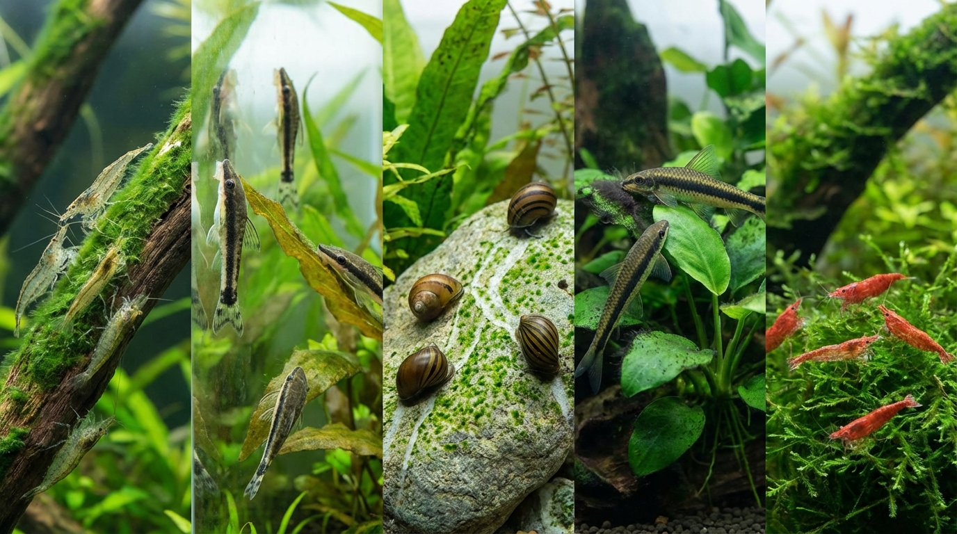 【比較】コケ取り生体5選|種類別の効果と選び方