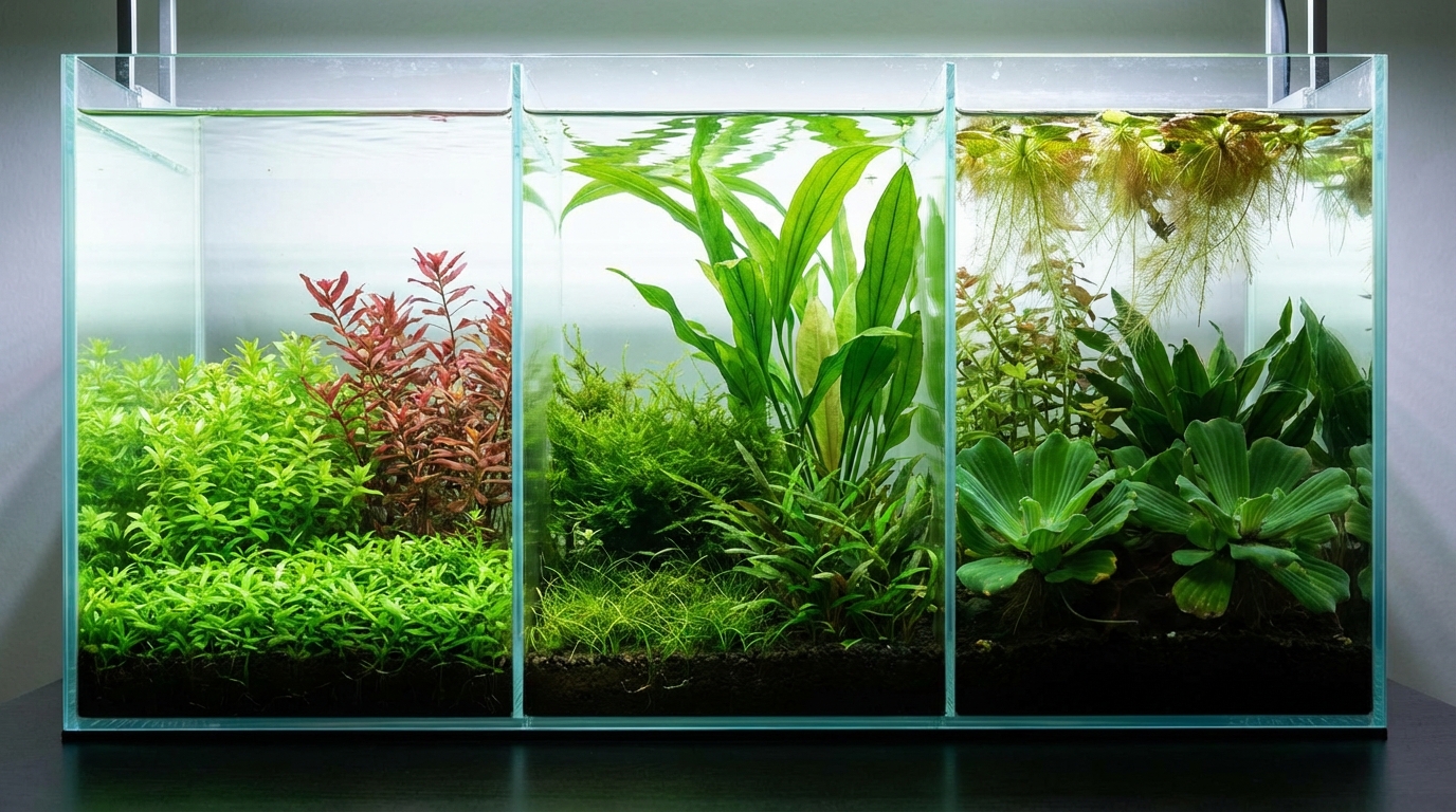 アクアリウム水草の種類を整理する3つの分類軸