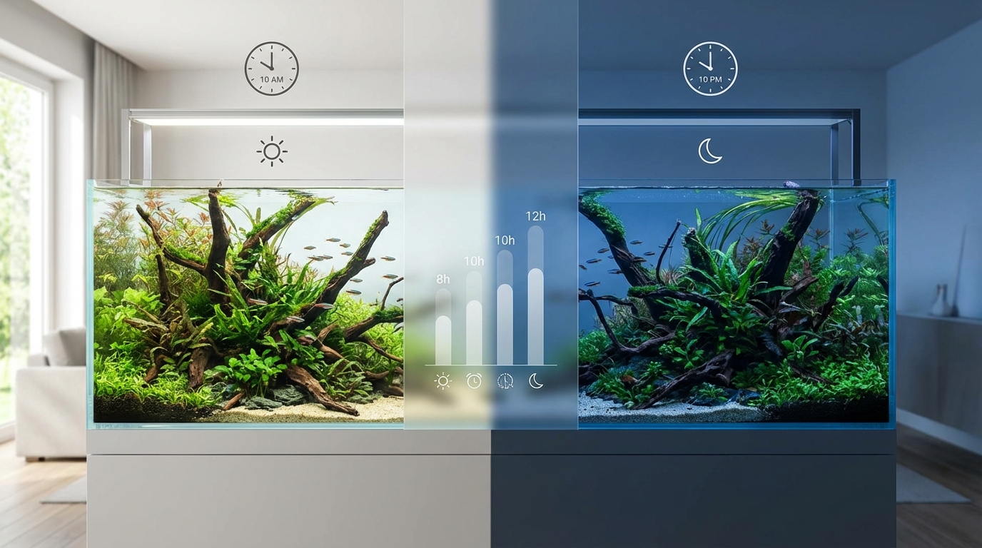 【結論】アクアリウムのライト点灯時間の目安一覧