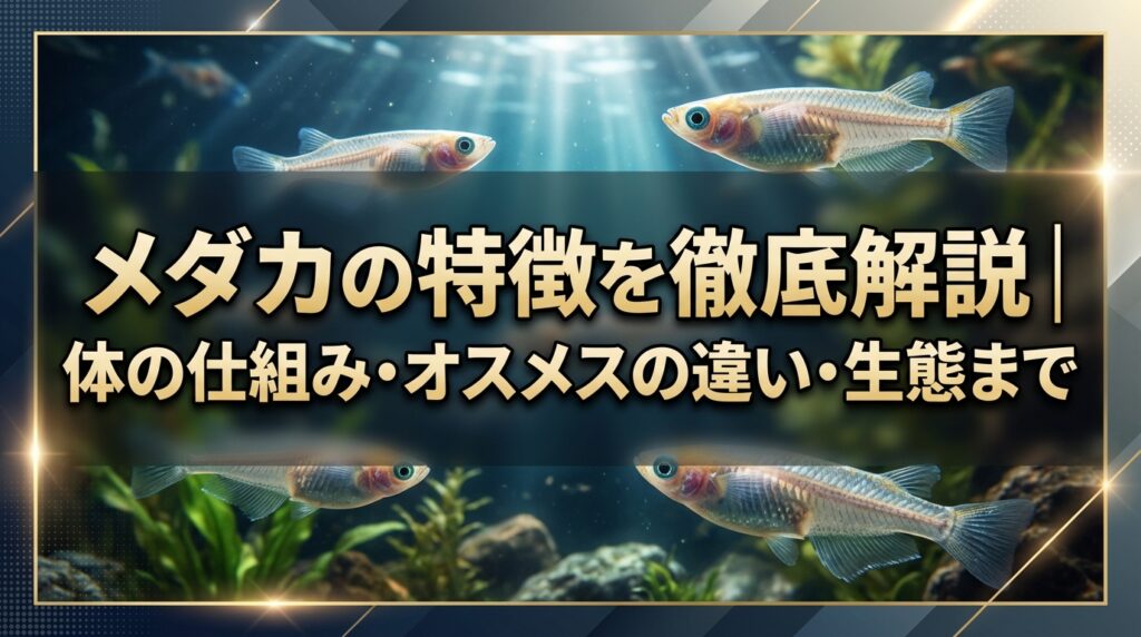 メダカの特徴を徹底解説｜体の仕組み・オスメスの違い・生態まで