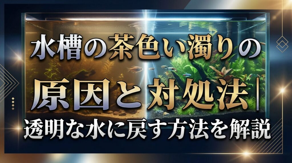 水槽の茶色い濁りの原因と対処法｜透明な水に戻す方法を解説