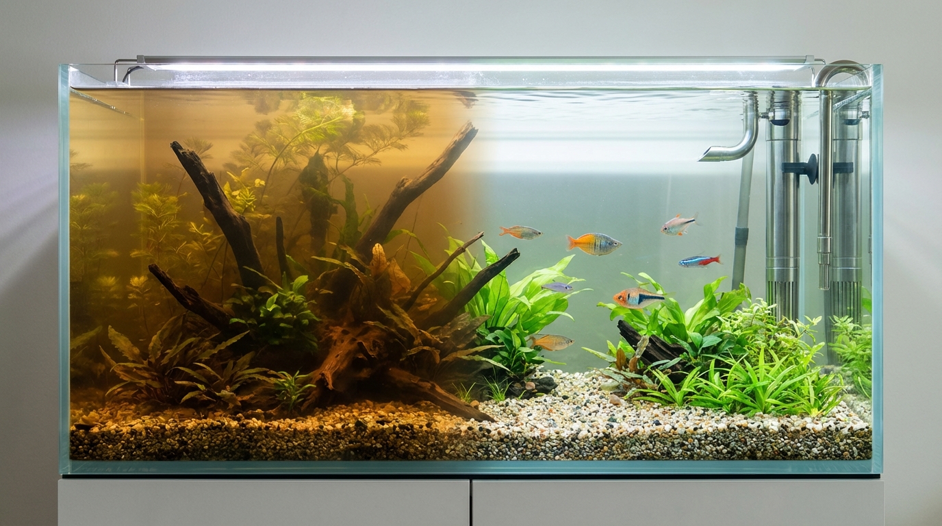 水槽の茶色い濁りを透明にする5つの対処法