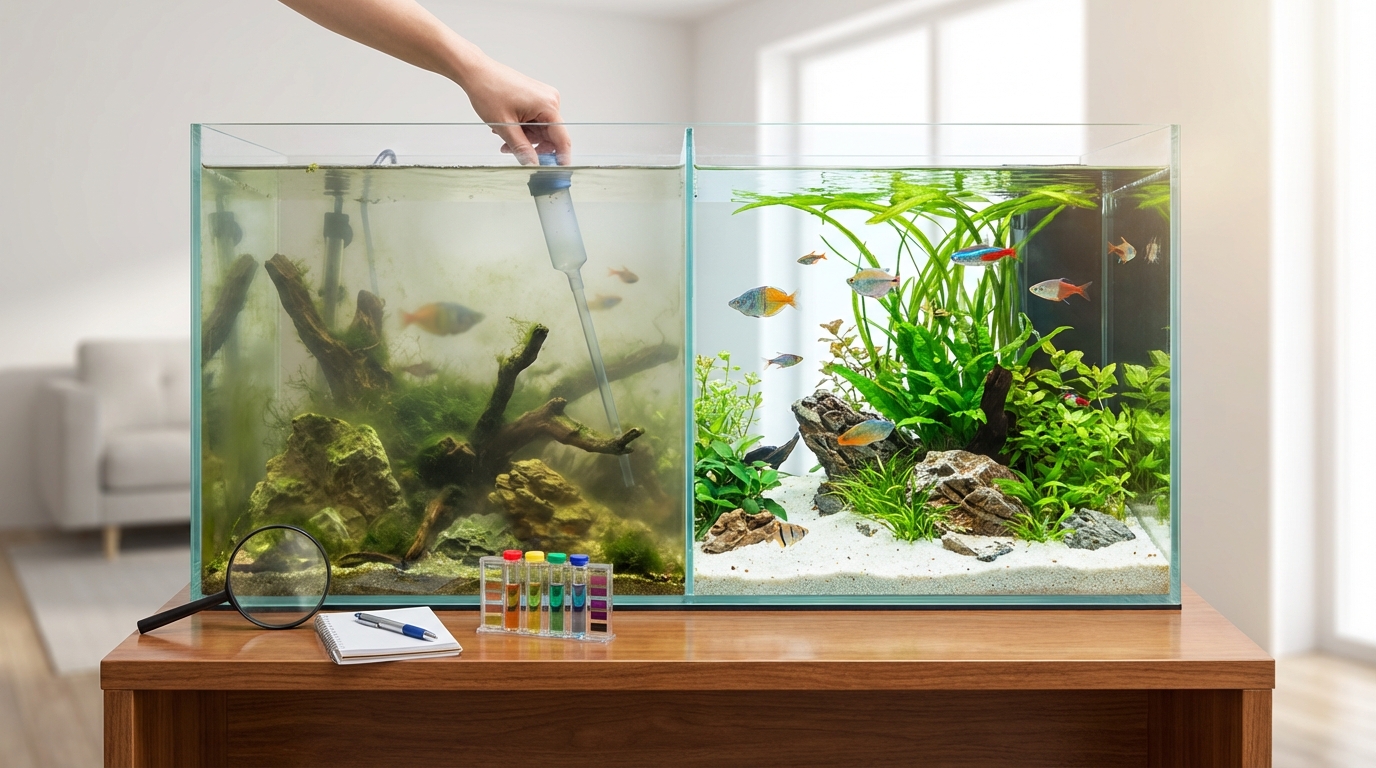 まとめ｜原因を特定して正しく対処すれば透明な水槽は取り戻せる