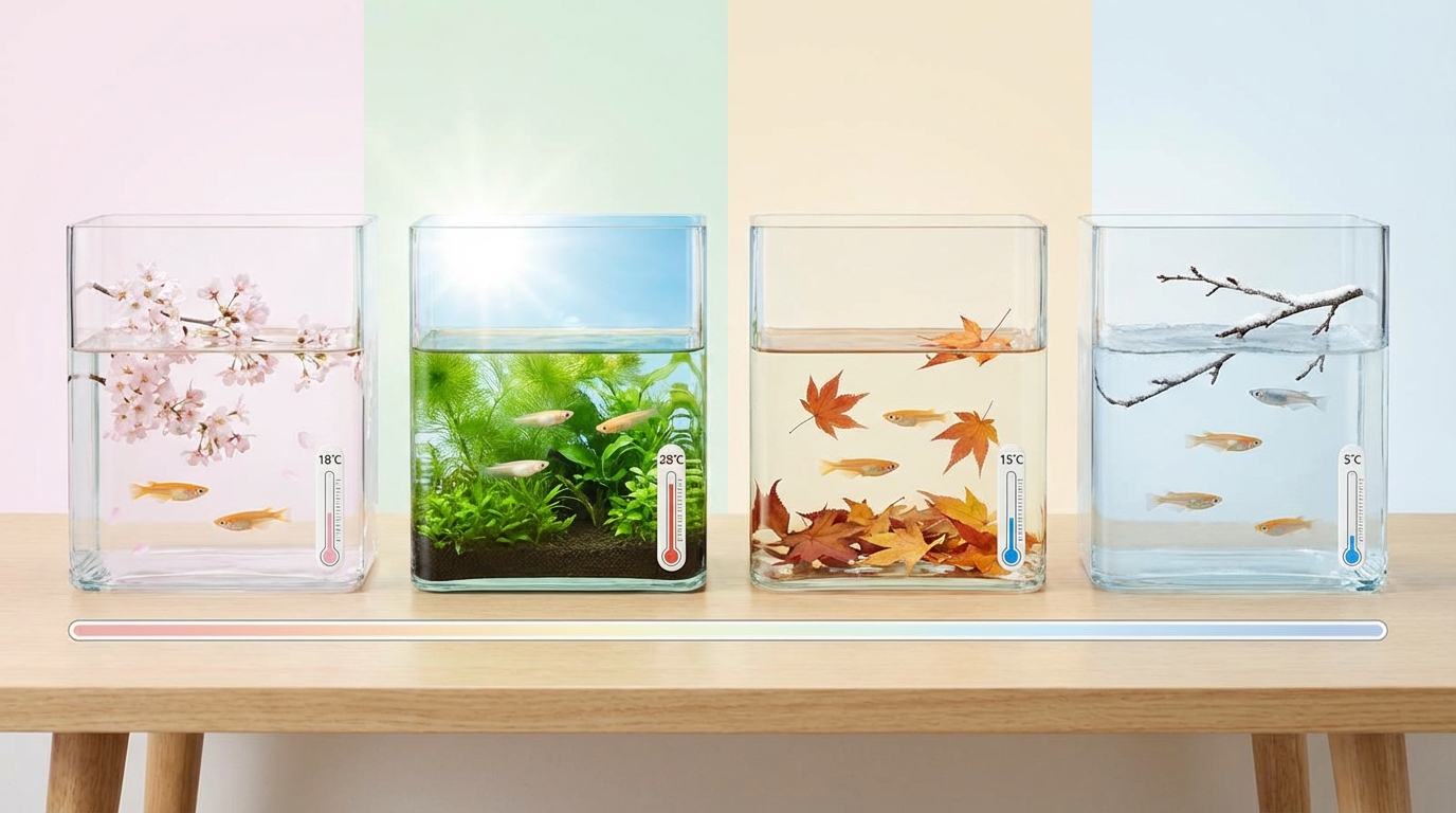 季節別|メダカの水温変化と管理のポイント