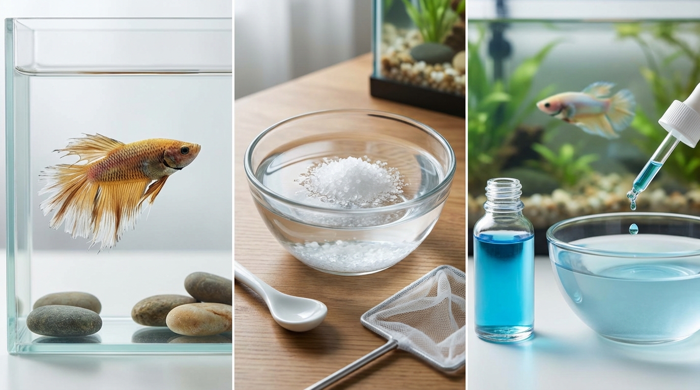 尾ぐされ病の治療方法【塩浴・薬浴の手順】