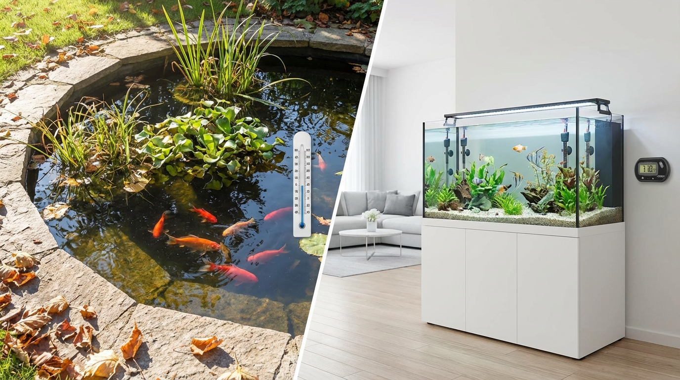 屋外飼育と屋内飼育|水温管理の違いを比較