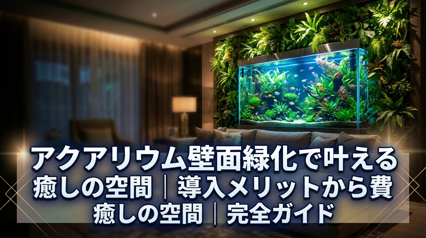 アクアリウム壁面緑化で叶える癒しの空間|導入メリットから費用・作り方まで完全ガイド