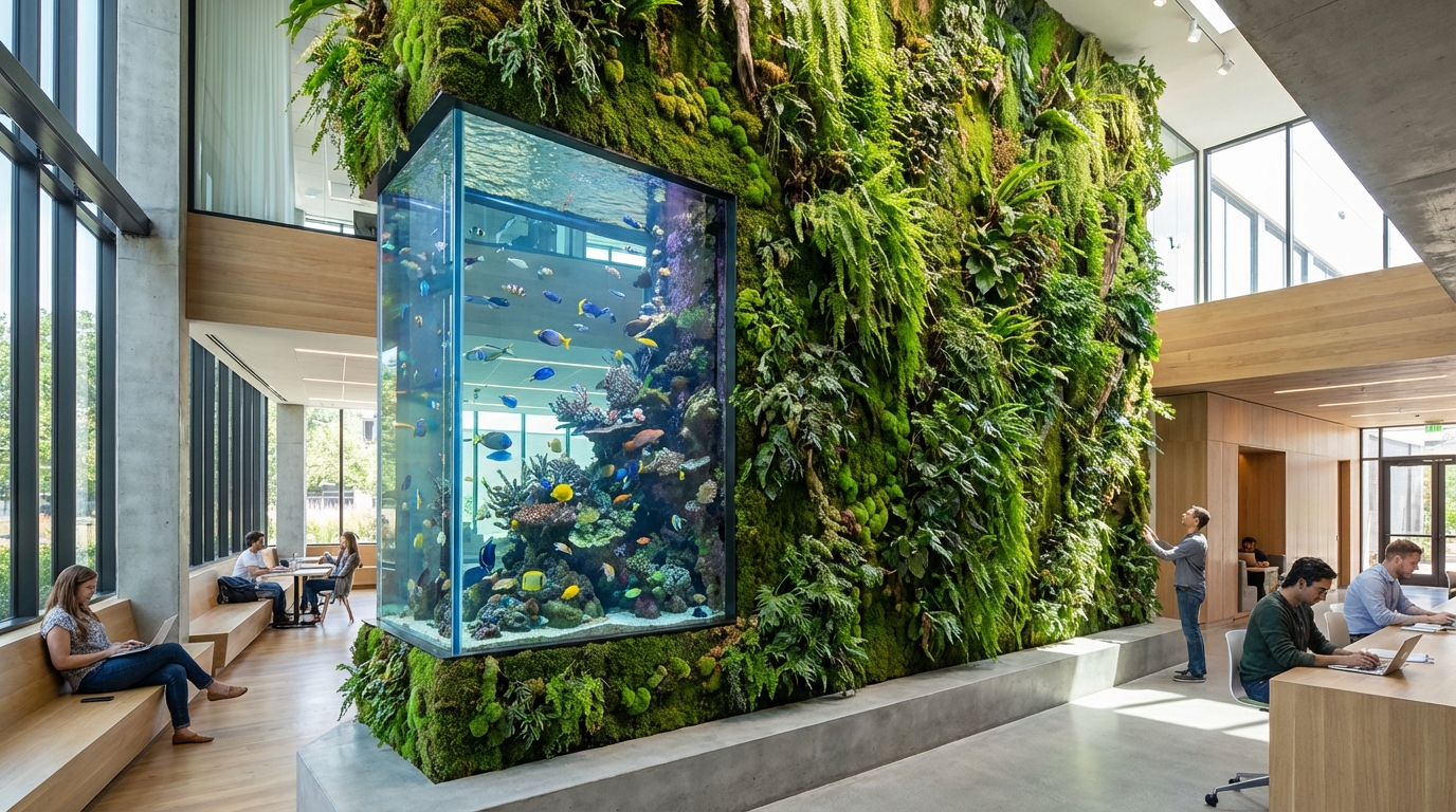 アクアリウム壁面緑化を導入する6つのメリット