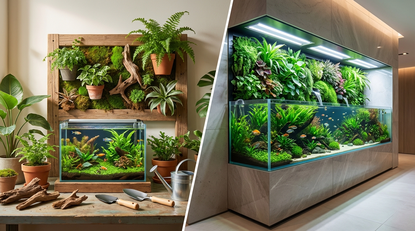 アクアリウム壁面緑化の費用相場【DIY・業者別に比較】