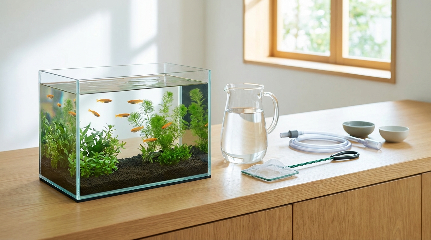 【7ステップ】メダカの水換え手順とやり方