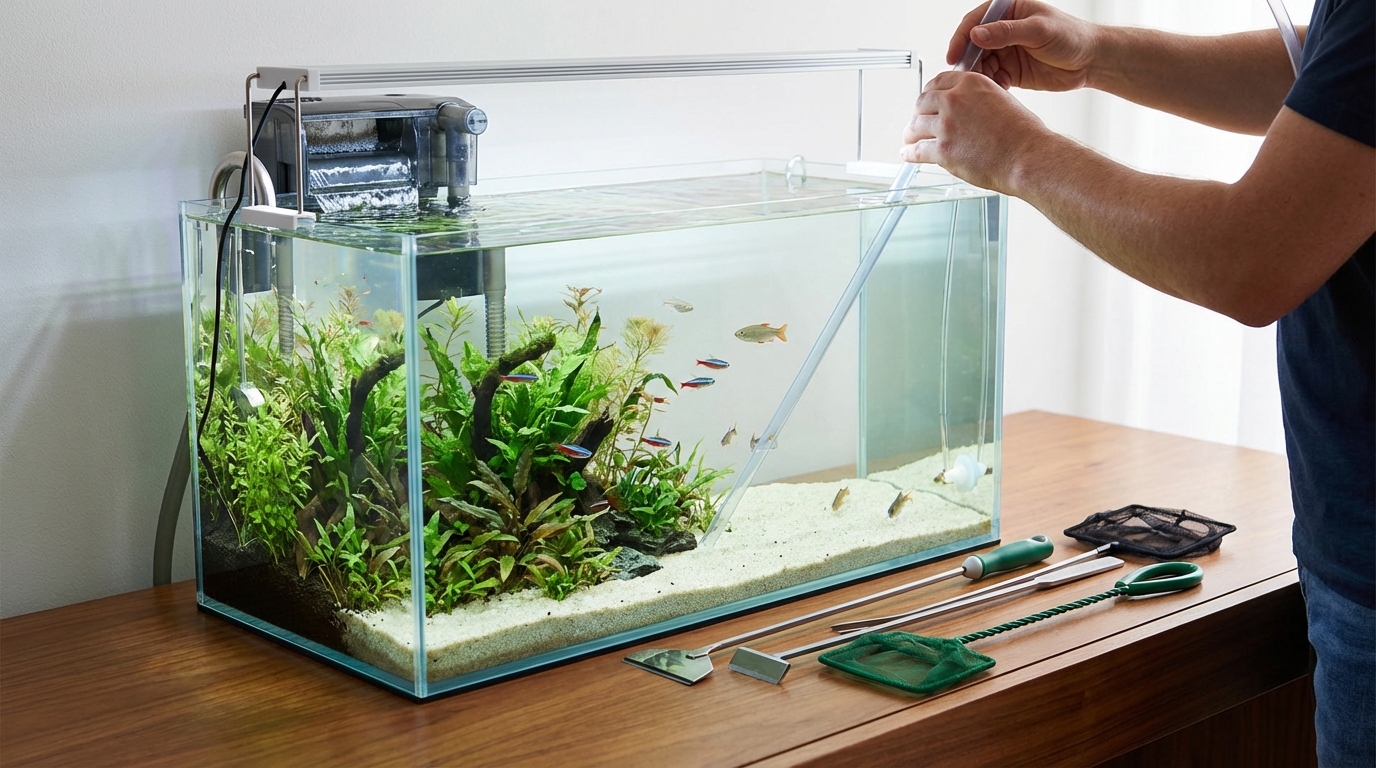 水槽の水が黄色くならないための日常管理5つのコツ