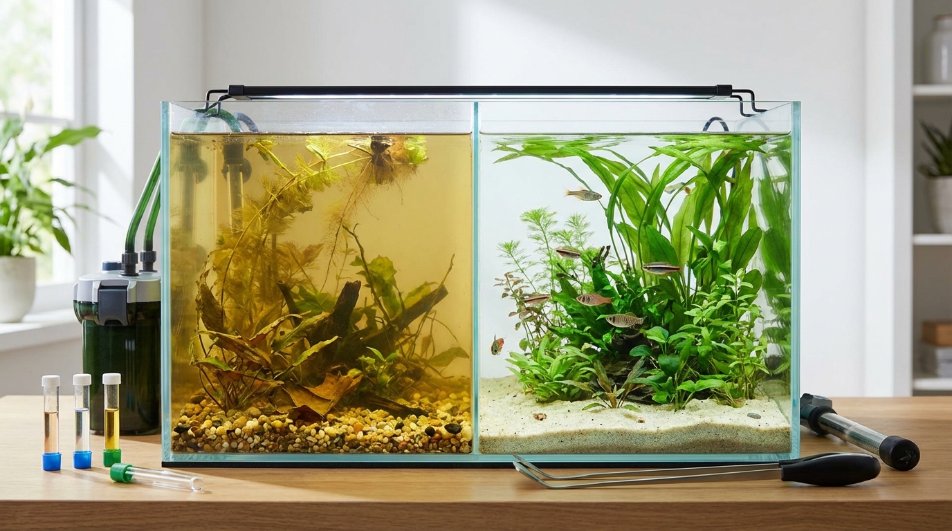 まとめ｜水槽の黄ばみは原因を特定してから対処しよう