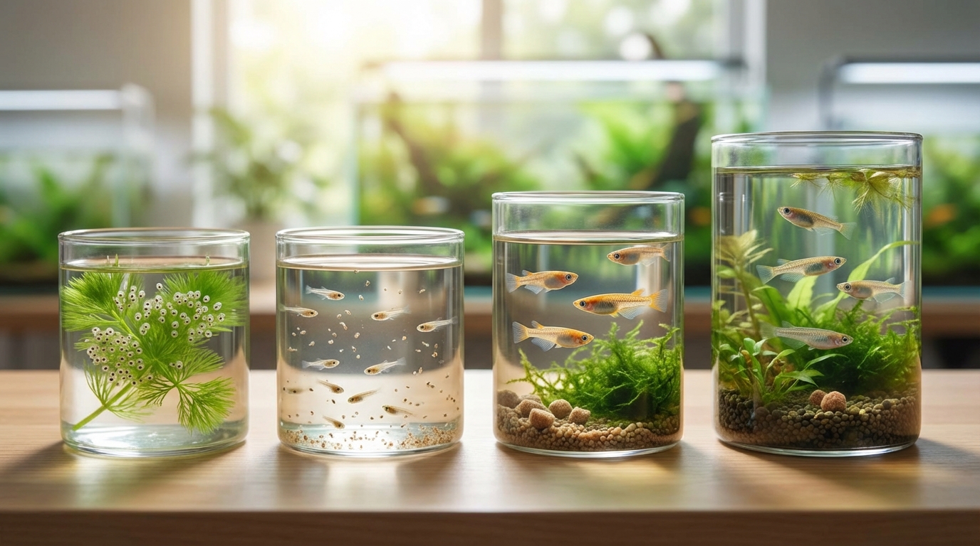 メダカ稚魚の成長段階と時期別の育て方