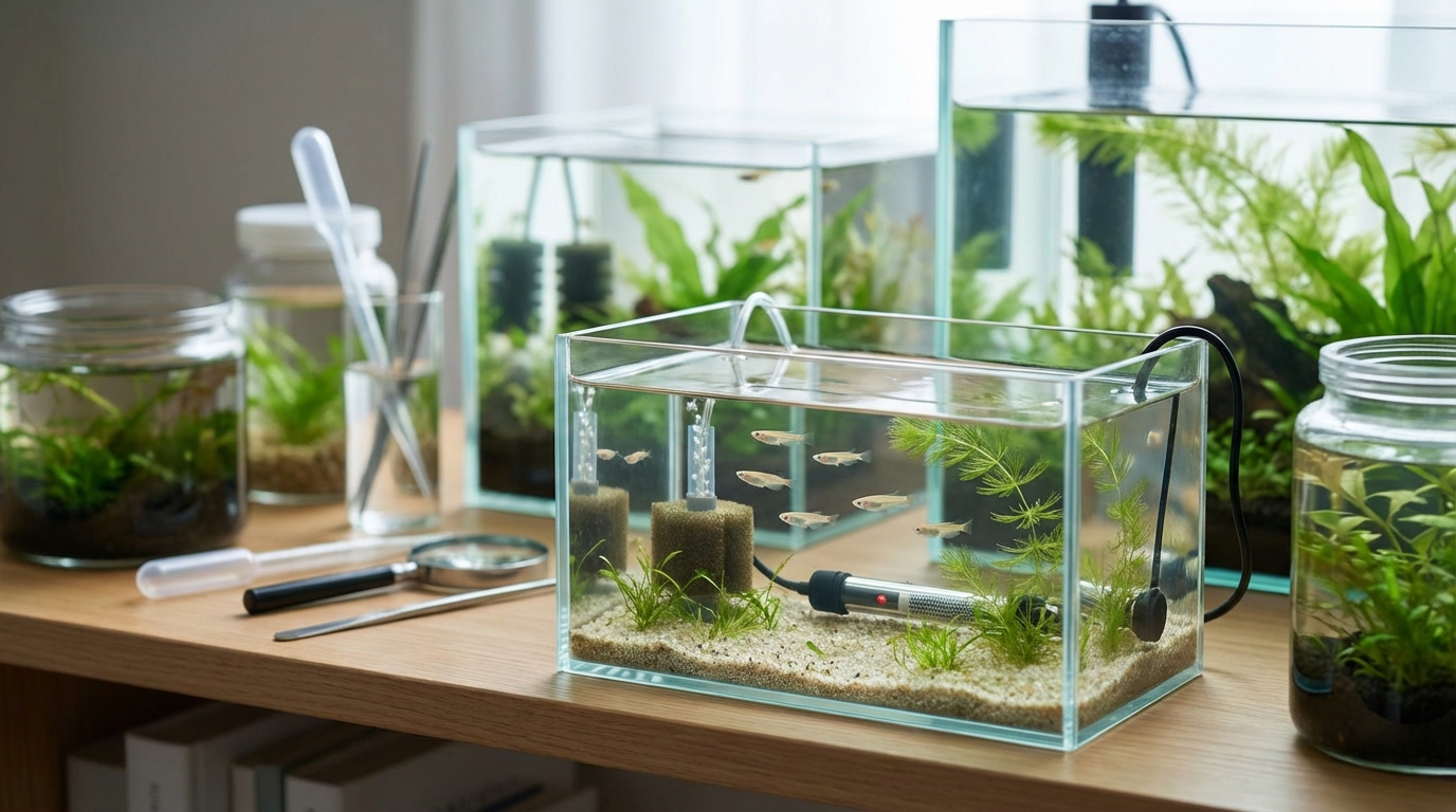 メダカ稚魚の飼育容器の選び方と環境セッティング