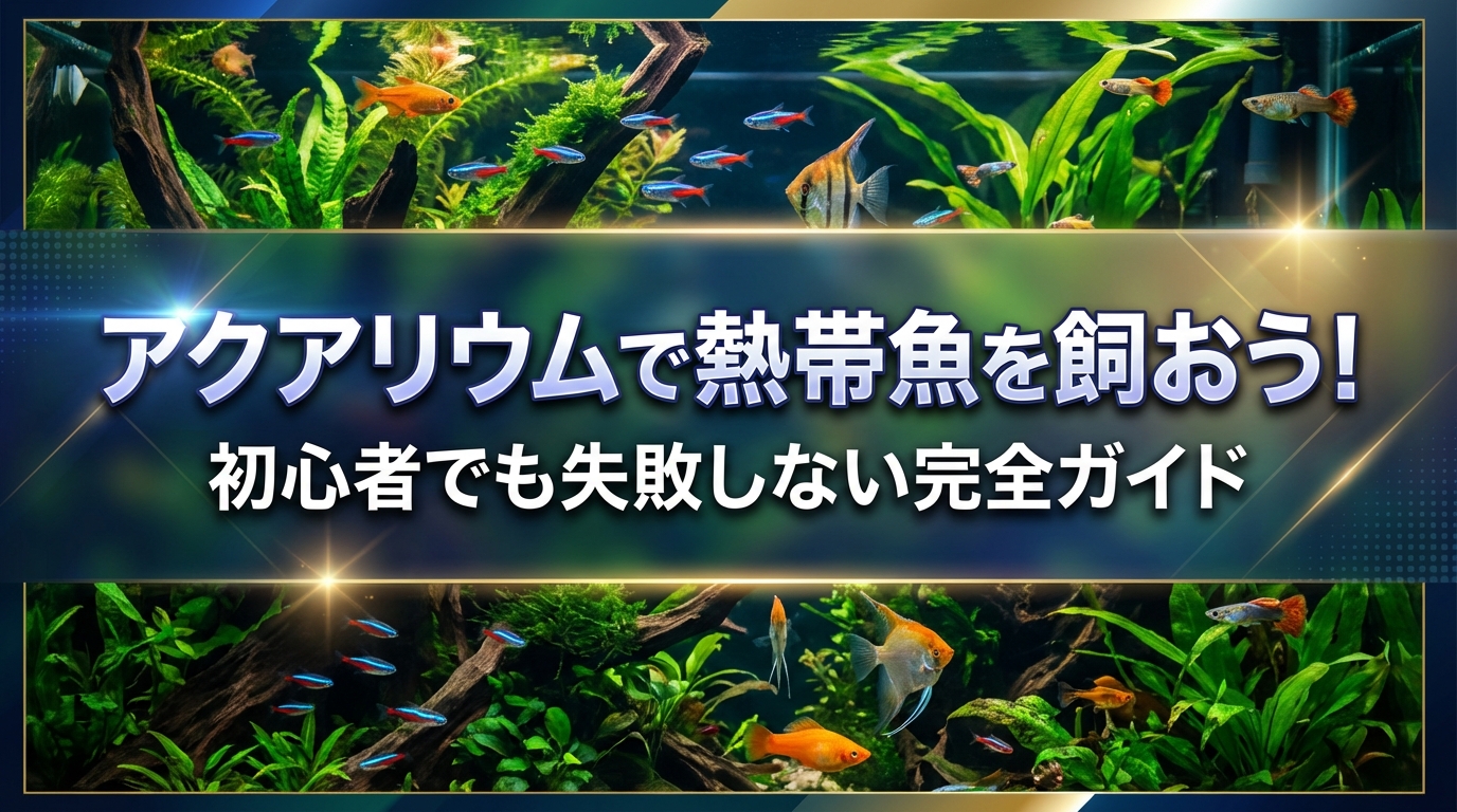 アクアリウムで熱帯魚を飼おう！初心者でも失敗しない完全ガイド