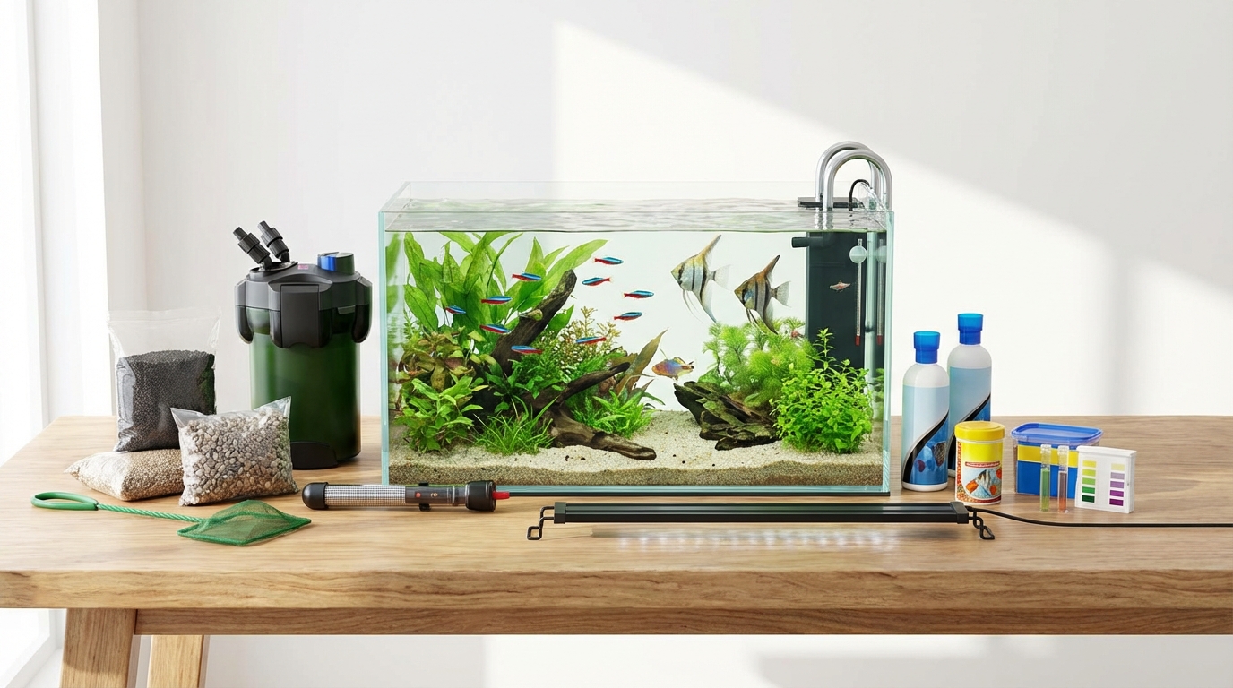 アクアリウムで熱帯魚を飼うために必要なもの一覧