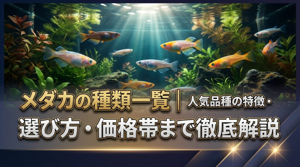 メダカの種類一覧｜人気品種の特徴・選び方・価格帯まで徹底解説