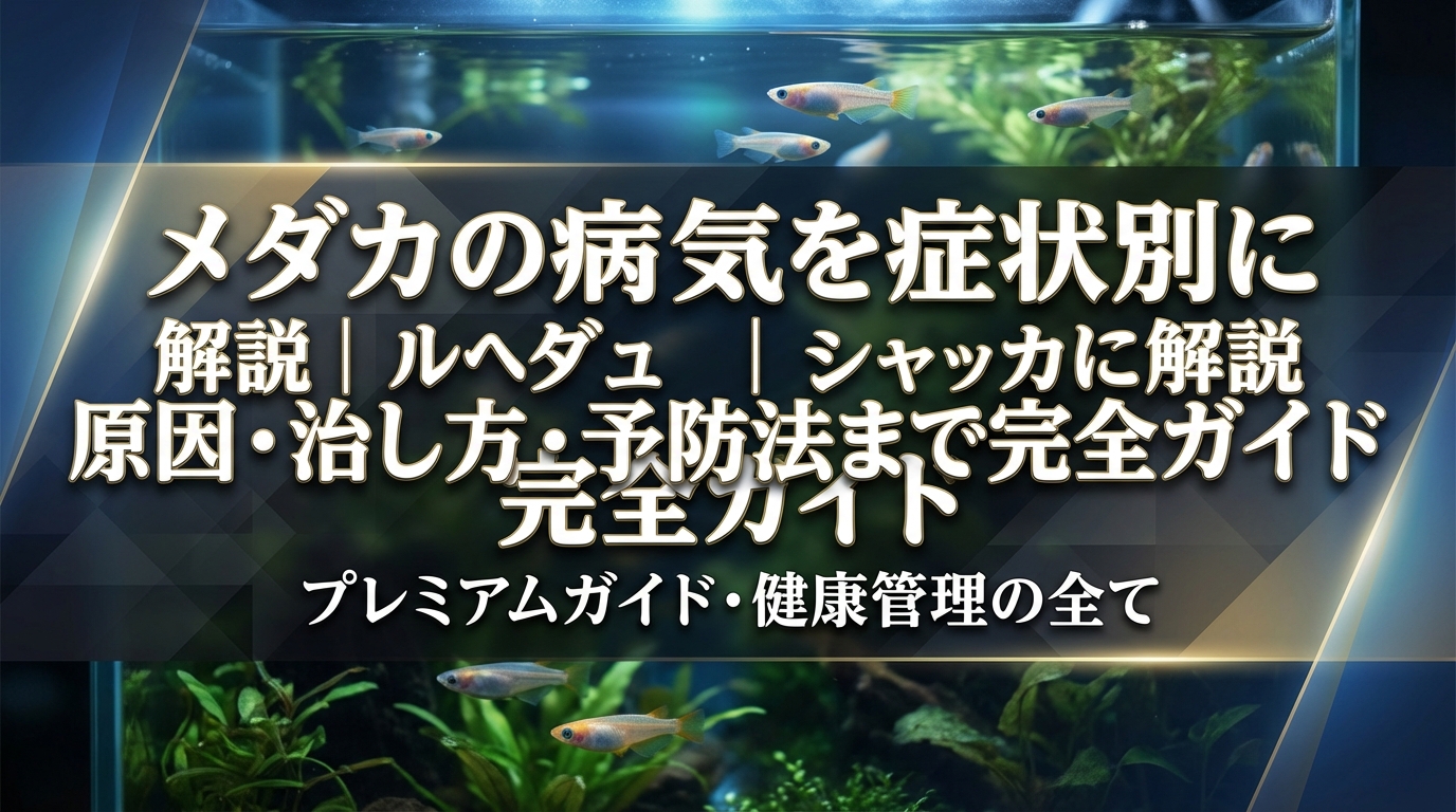 メダカの病気を症状別に解説｜原因・治し方・予防法まで完全ガイド