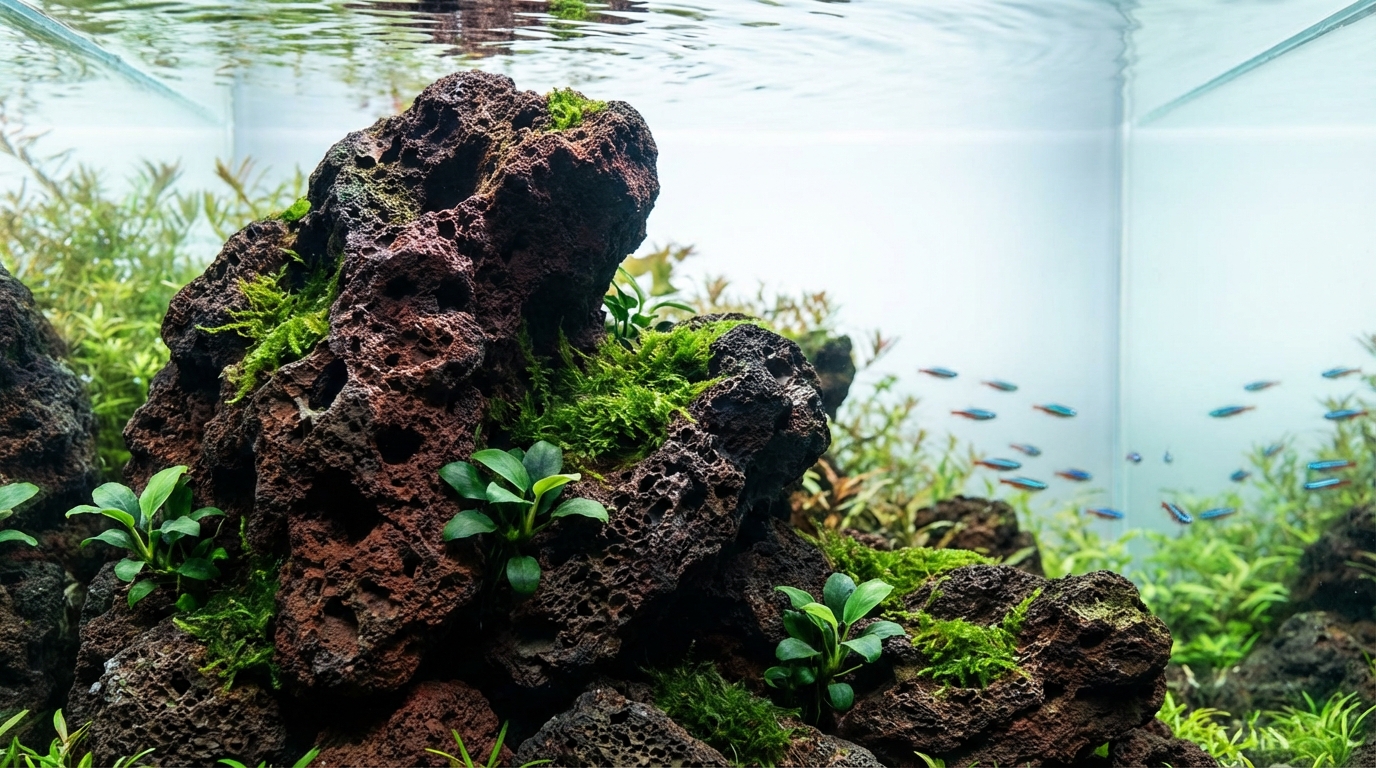 溶岩石とは?アクアリウムで選ばれる3つの理由