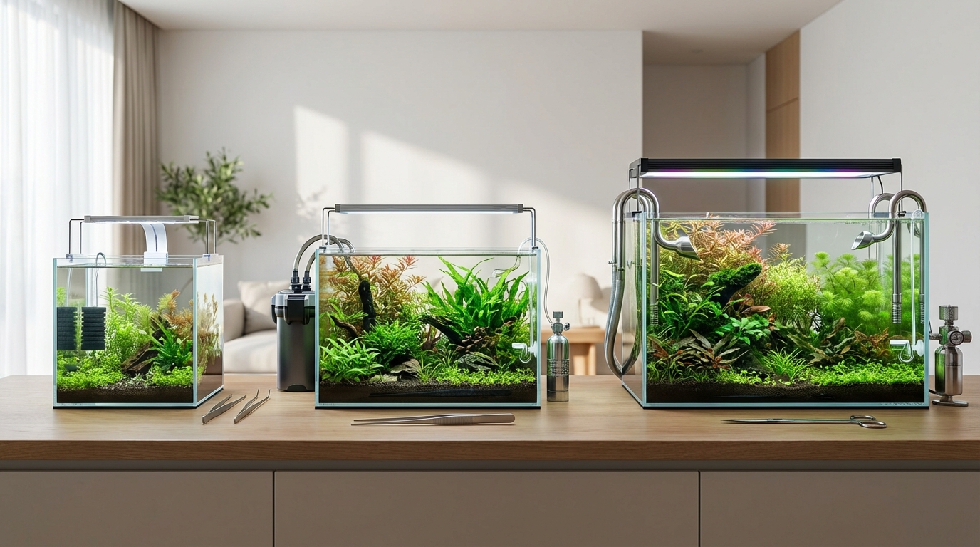 予算別で見る水草のみ水槽の必要機材と費用