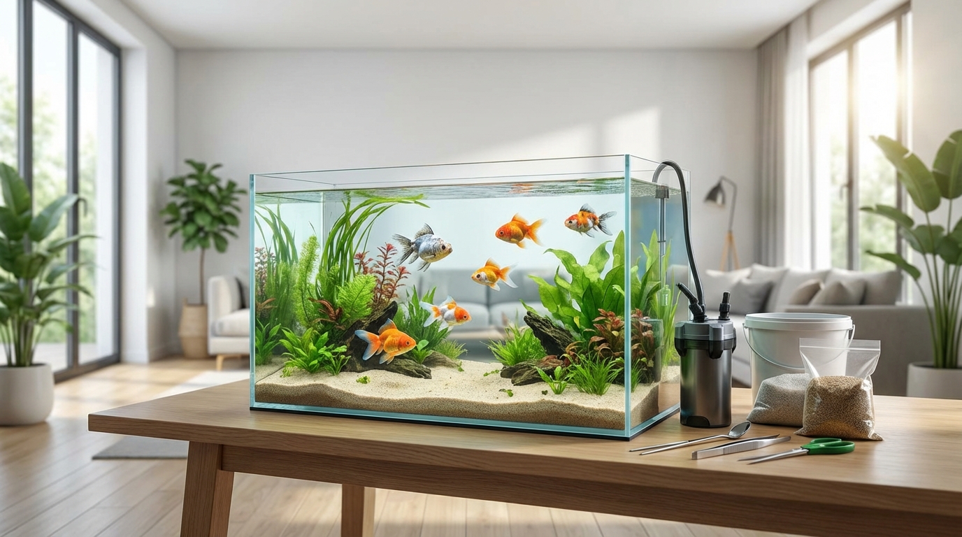 【実践】自宅で金魚アクアリウムを立ち上げる7ステップ