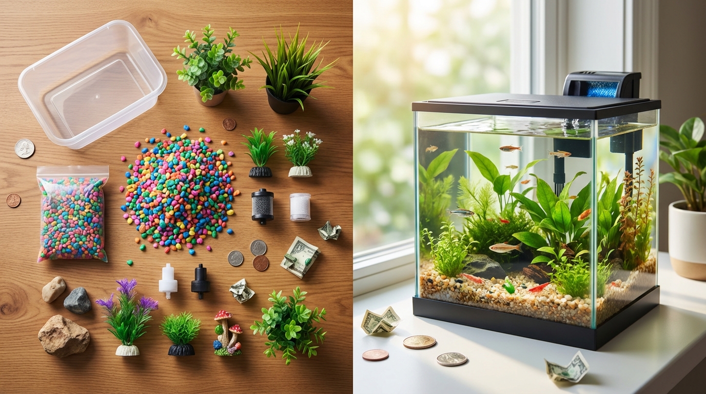 100均の材料だけでアクアリウムは作れる?費用と完成イメージ