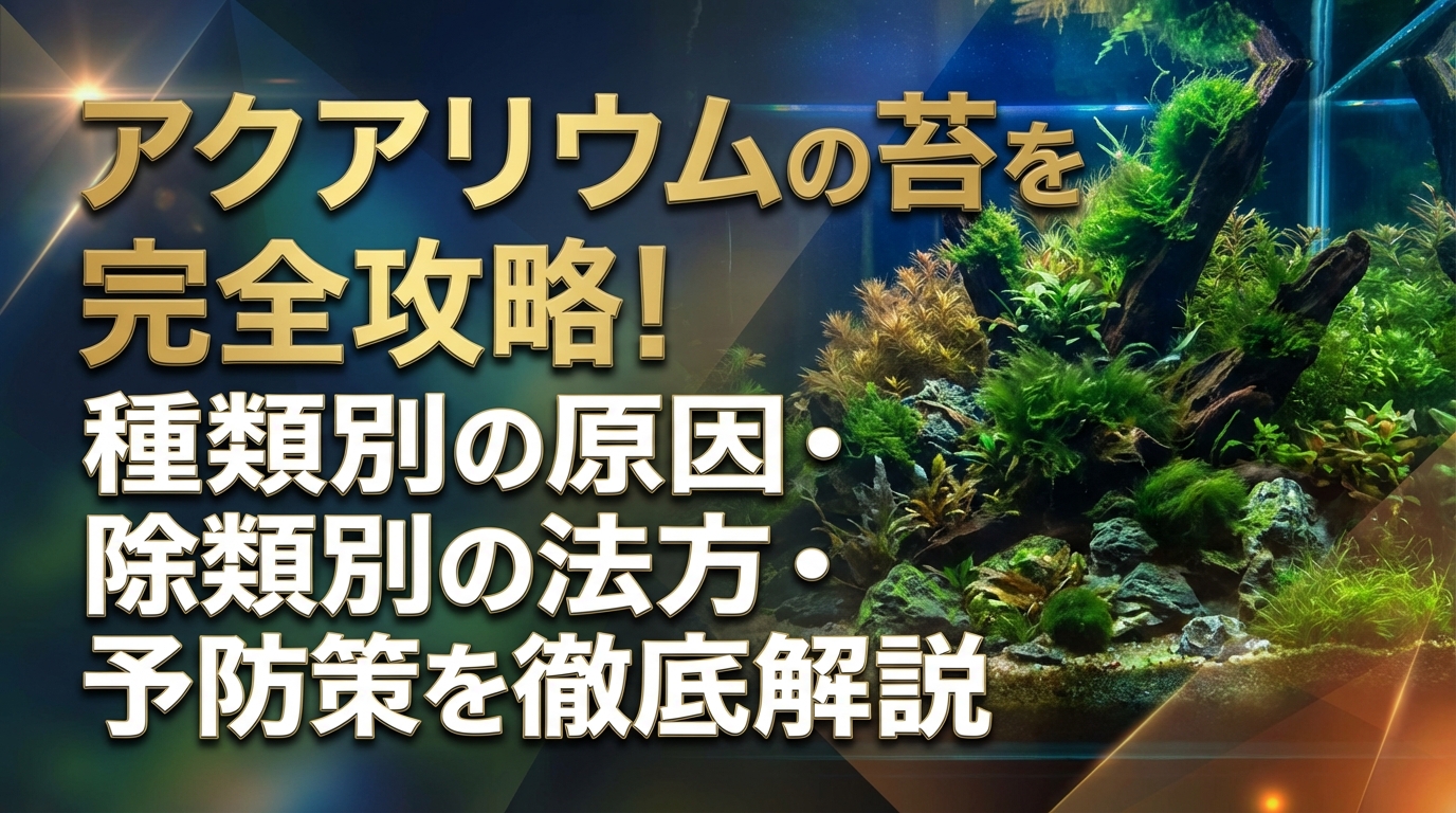 アクアリウムの苔を完全攻略!種類別の原因・除去方法・予防策を徹底解説