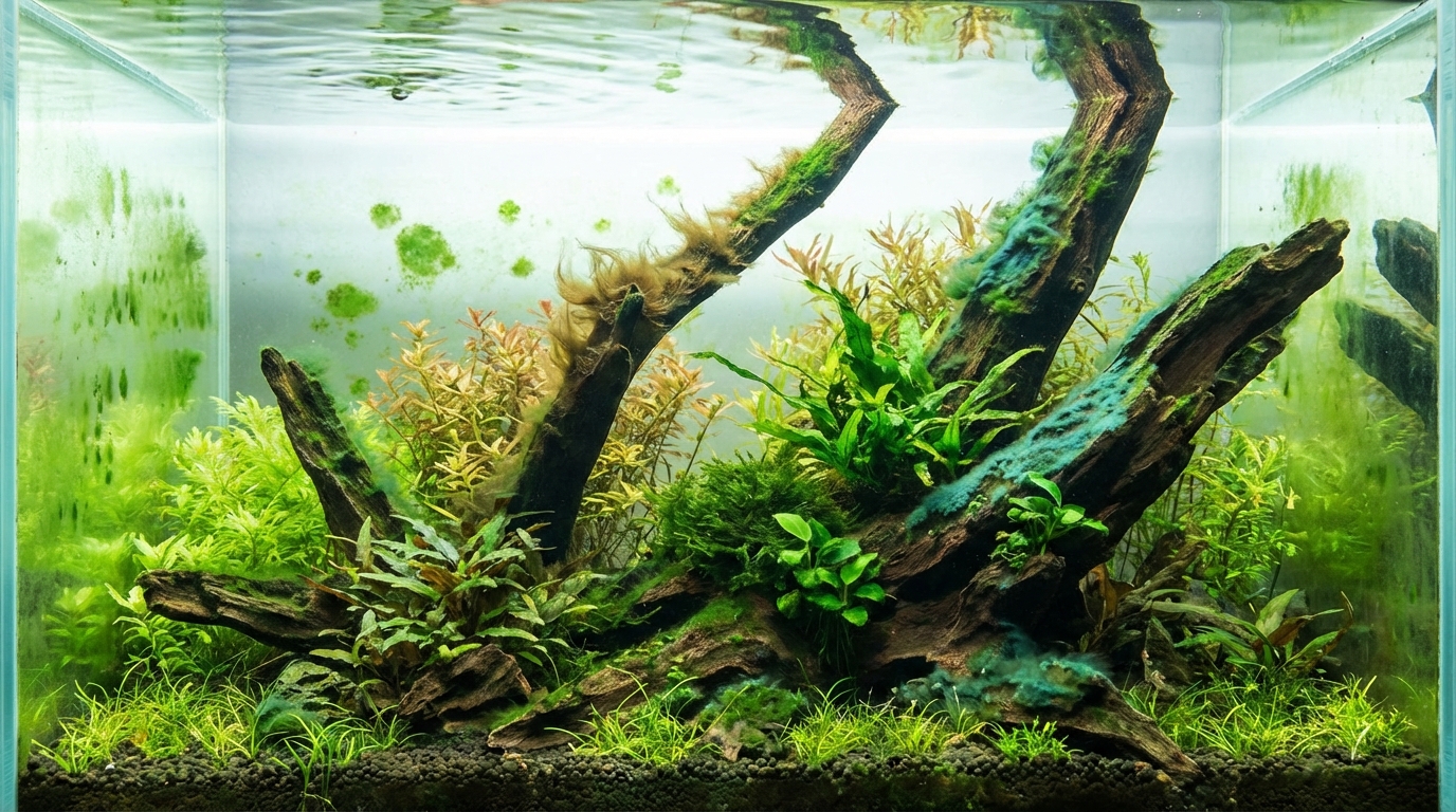 アクアリウムに発生する苔の種類と見分け方