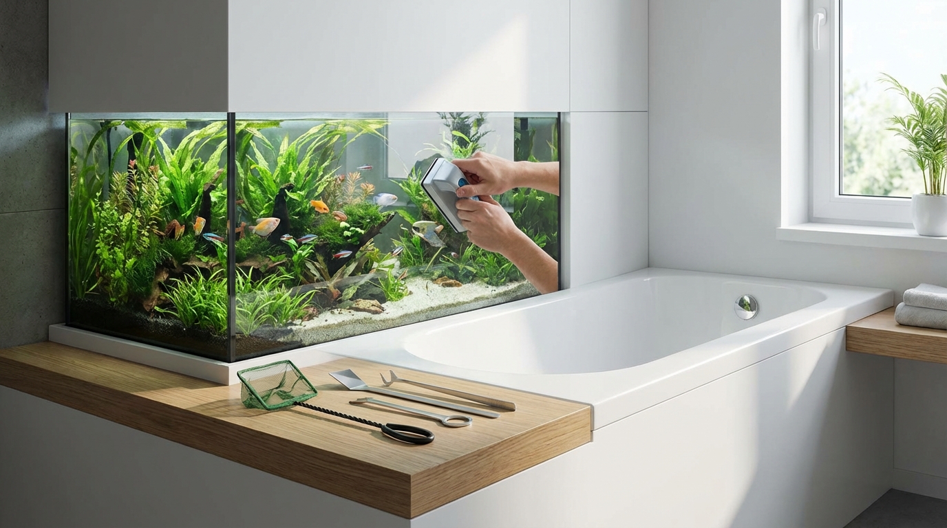 お風呂アクアリウムの維持管理|週1回のメンテナンスルーティン