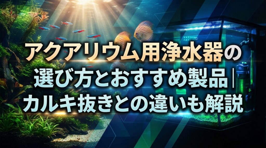 アクアリウム用浄水器の選び方とおすすめ製品｜カルキ抜きとの違いも解説