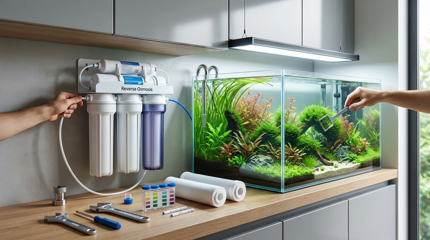 アクアリウム用浄水器の設置とメンテナンス