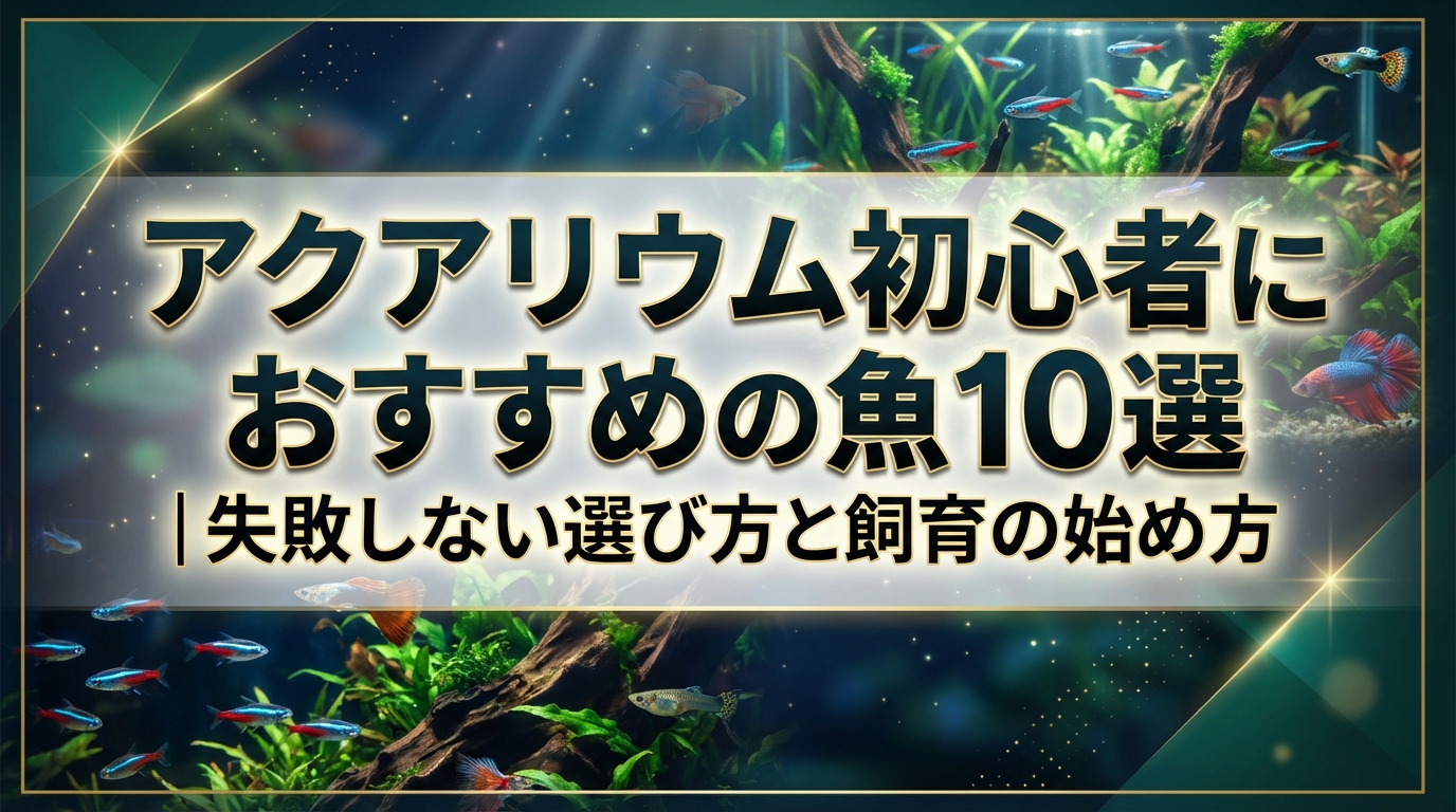 アクアリウム初心者におすすめの魚10選|失敗しない選び方と飼育の始め方