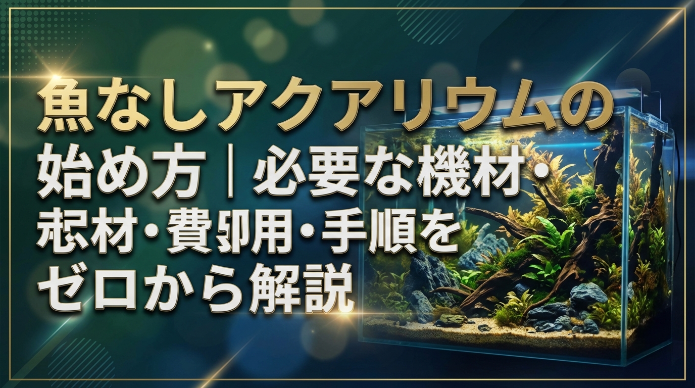 魚なしアクアリウムの始め方｜必要な機材・費用・手順をゼロから解説