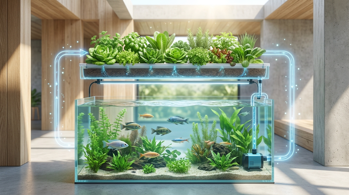 アクアポニックスとは？アクアリウム×水耕栽培の仕組みを図解で解説