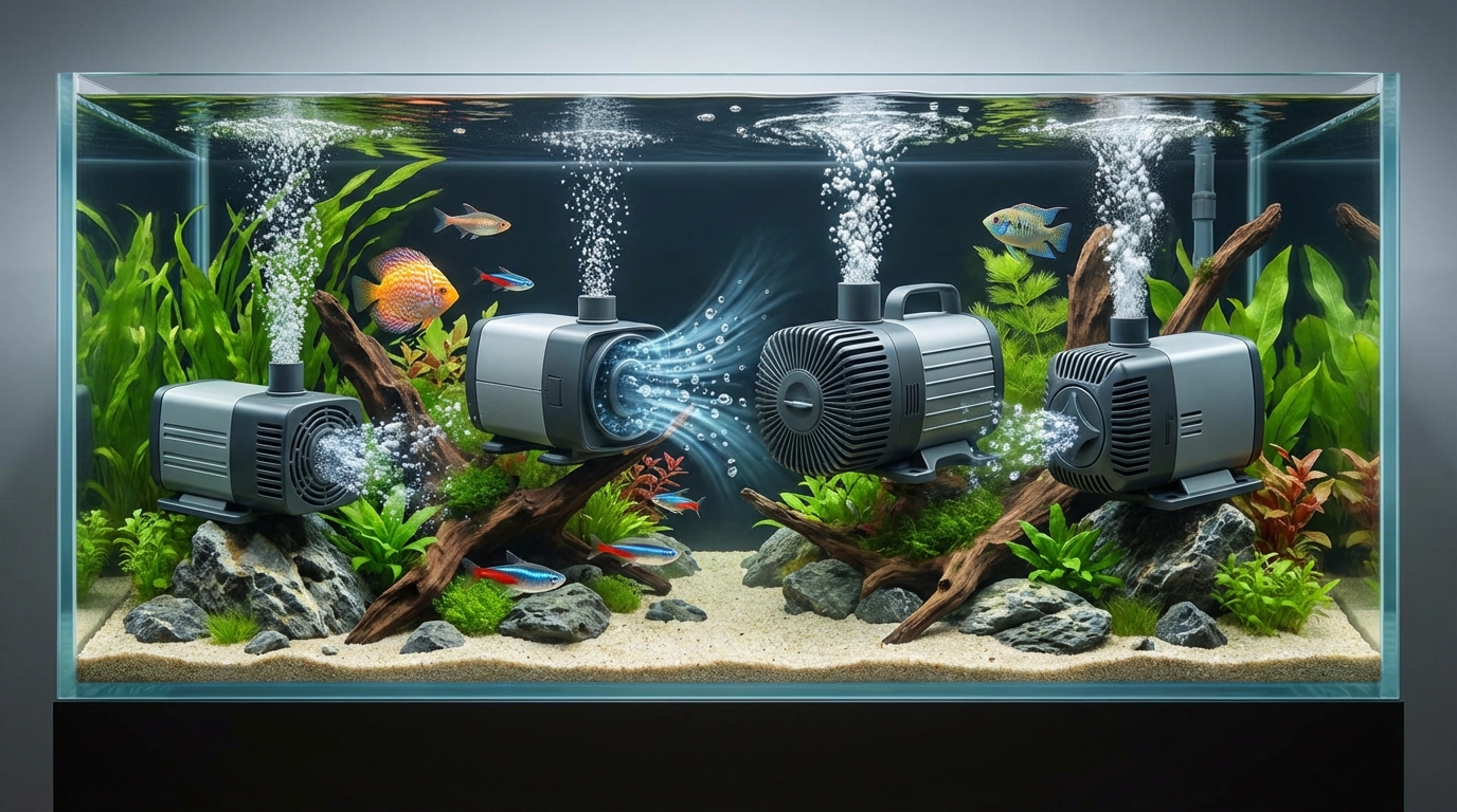 アクアリウム用ポンプの主要メーカー4社を比較
