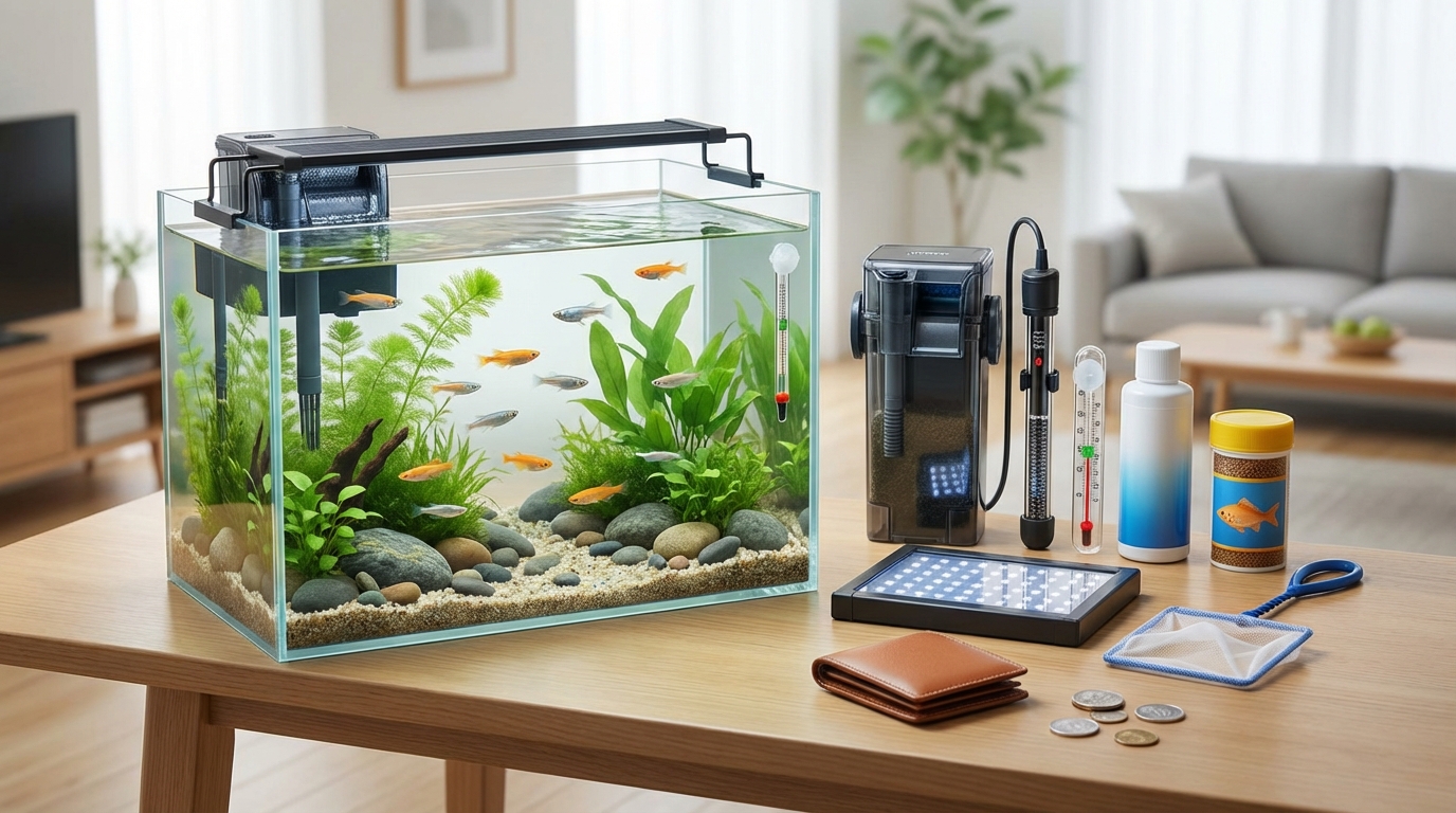 メダカのアクアリウムに必要なものと初期費用【結論から解説】