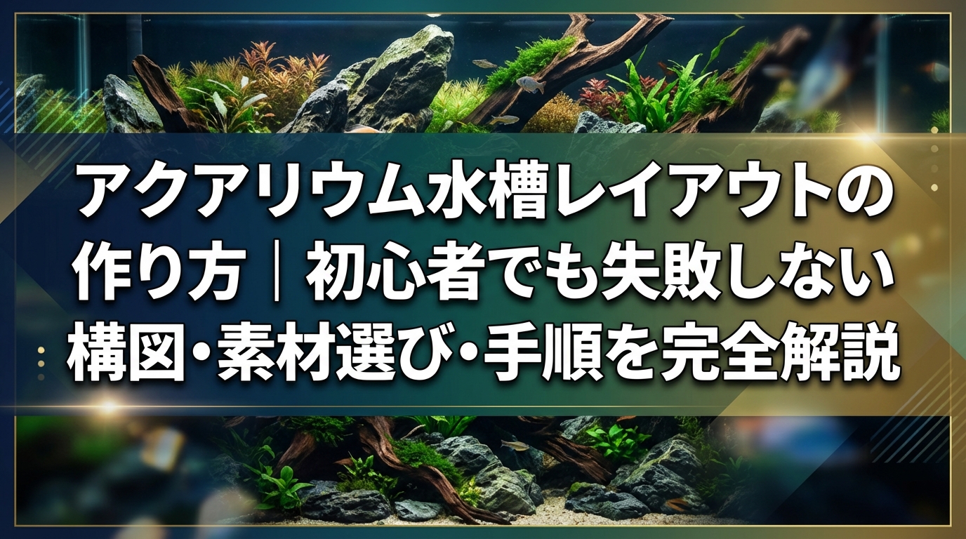 アクアリウム水槽レイアウトの作り方｜初心者でも失敗しない構図・素材選び・手順を完全解説