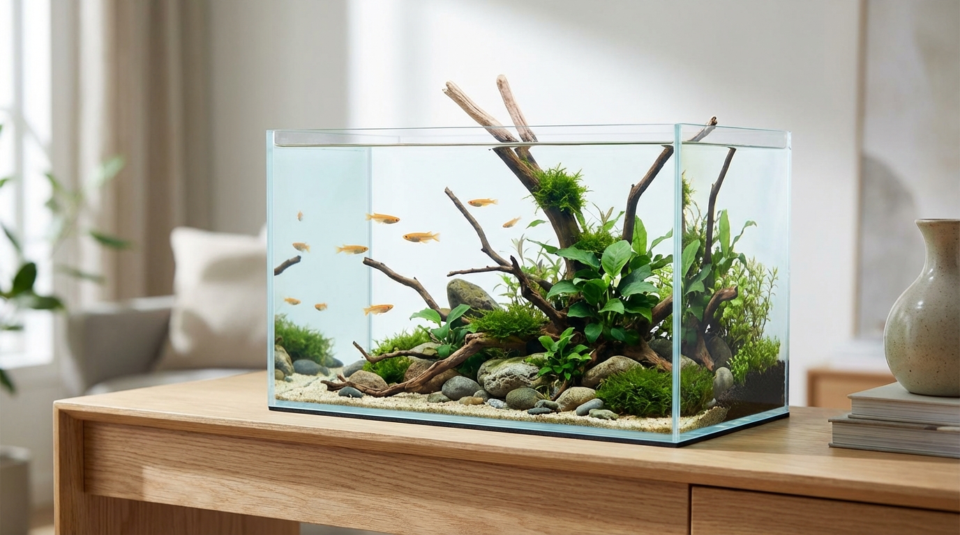 メダカ水槽のおしゃれなレイアウト術｜初心者向け基本構図