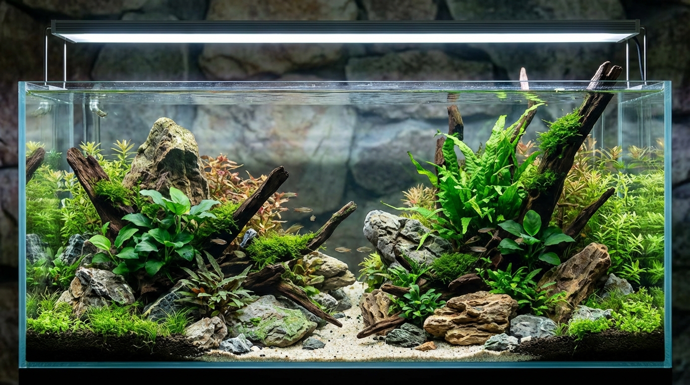 アクアリウム素材の選び方|石・流木・水草の組み合わせ方