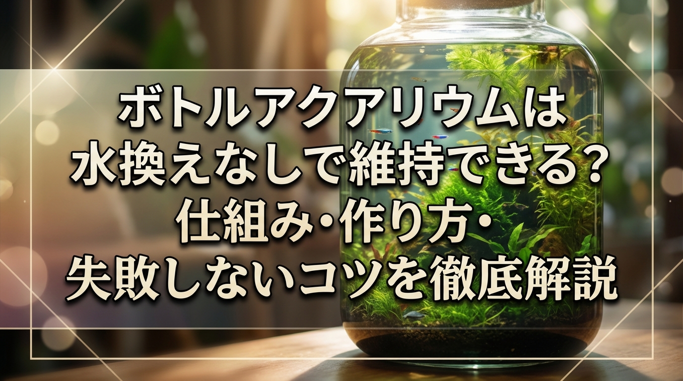 ボトルアクアリウムは水換えなしで維持できる?仕組み・作り方・失敗しないコツを徹底解説