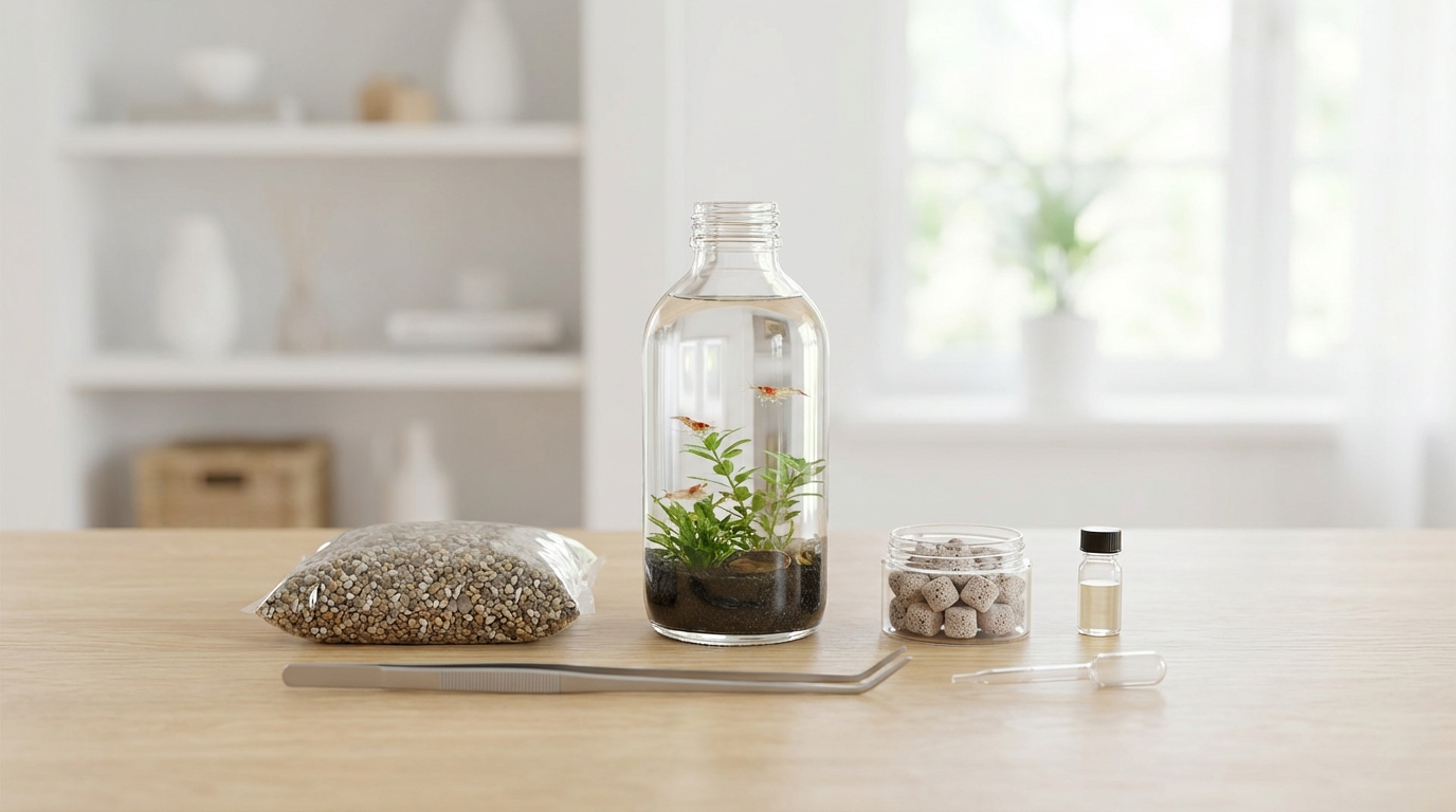 水換えなしボトルアクアリウムに必要なもの一覧