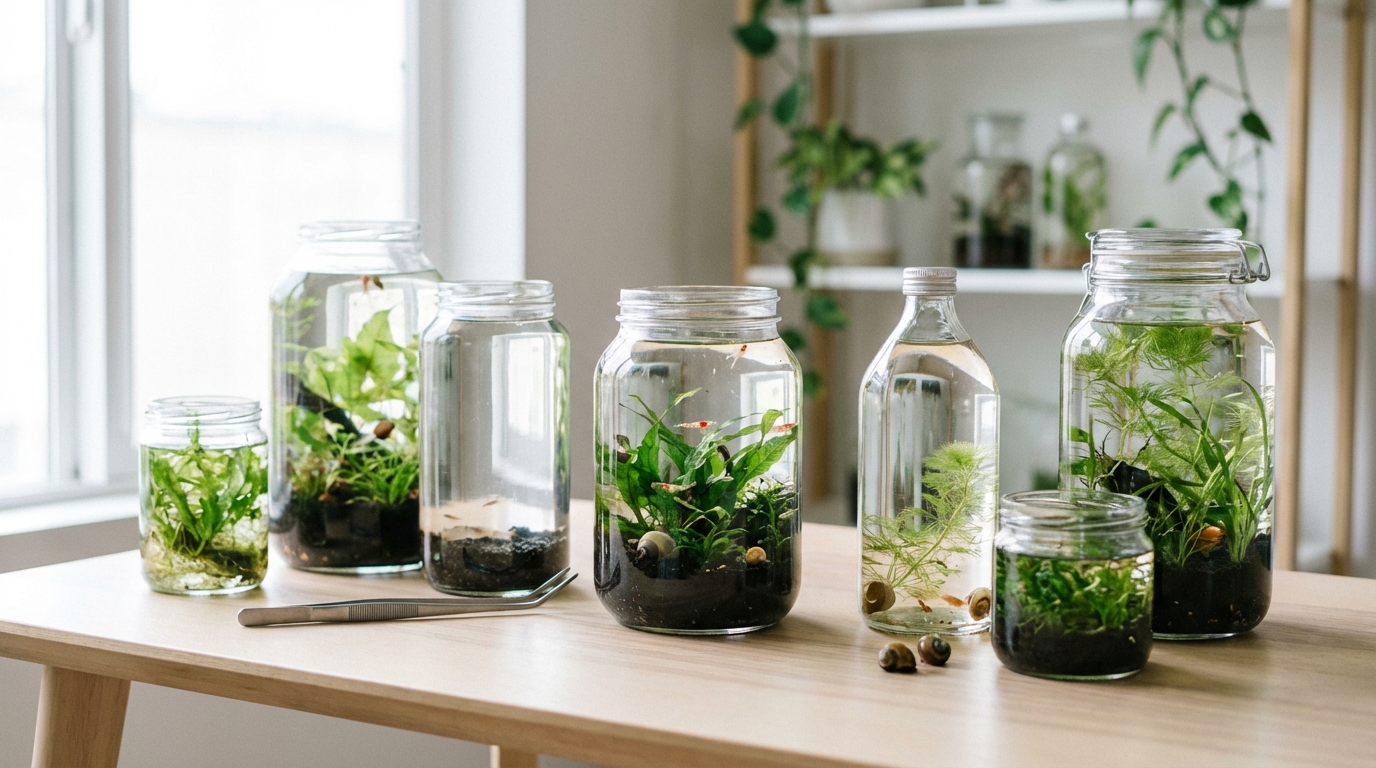 水換えなしボトルアクアリウムの作り方5ステップ